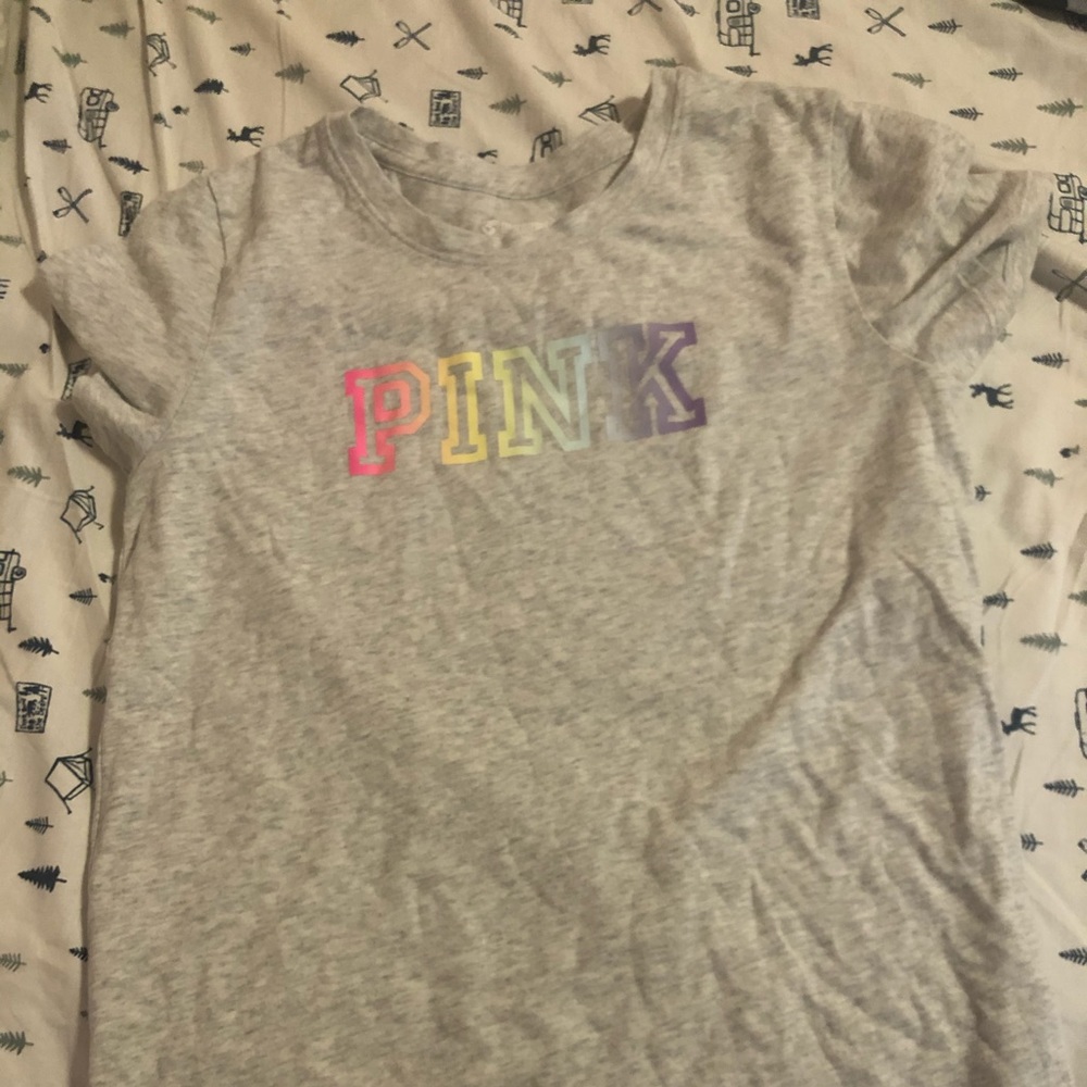PINK rainbow tee shirt